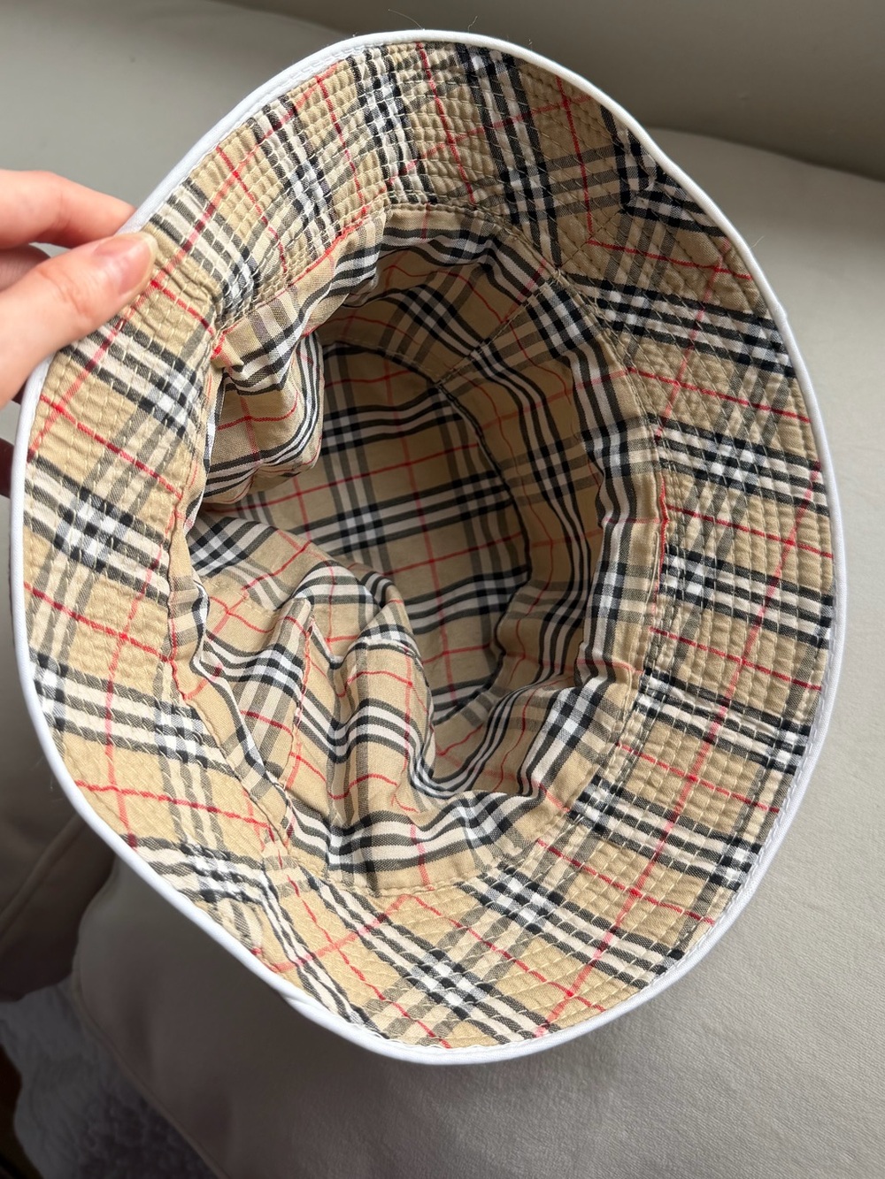 Vintage Burberry Check Reversible Bucket Hat